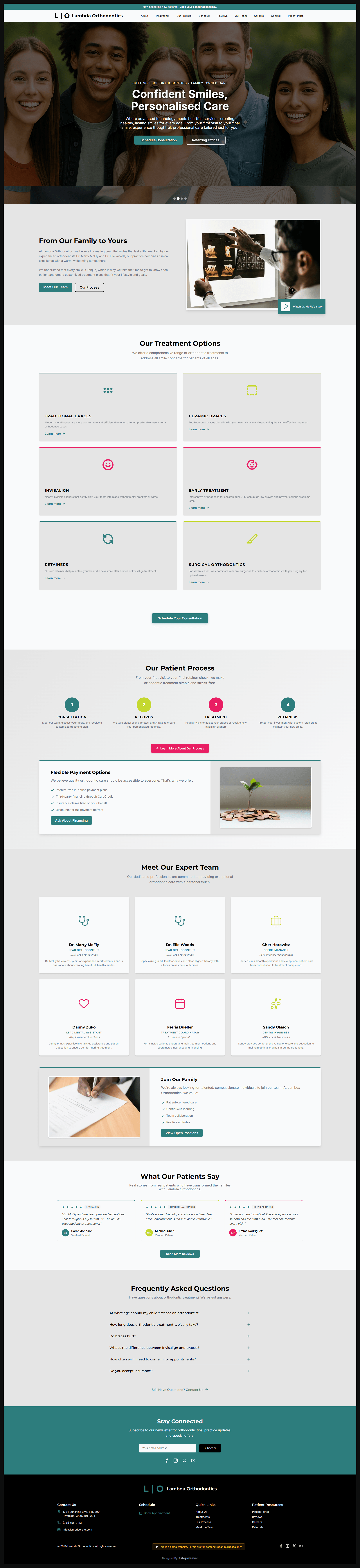 Lambda Orthodontics Website - Demo